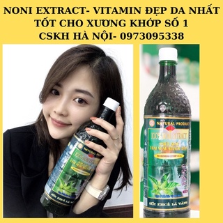 Nước cốt trái nhàu tươi nguyên chất Hương Thanh chai 1000ml (1lit)-NONI JUICE