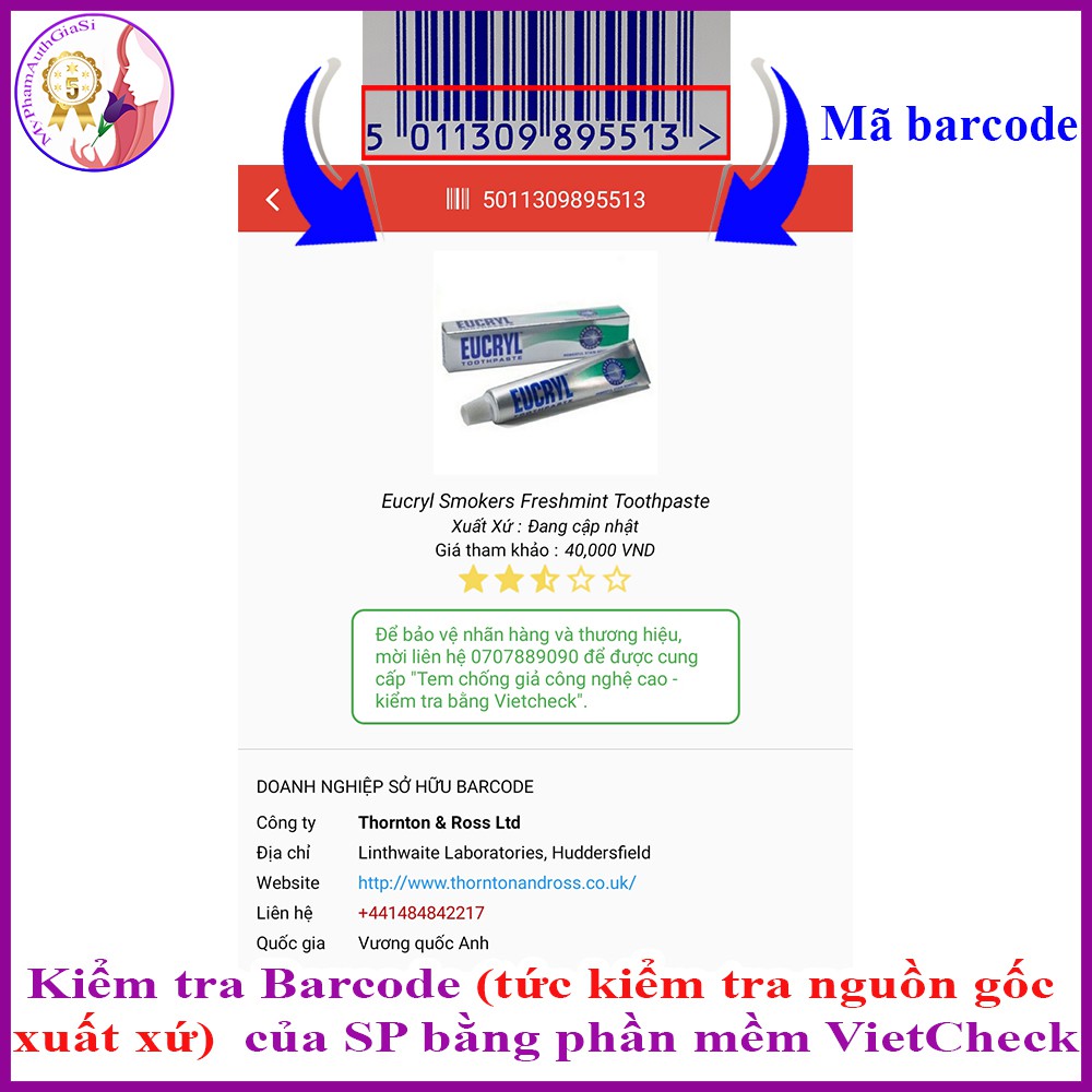 Combo kem đánh răng và bột làm trắng răng eucryl