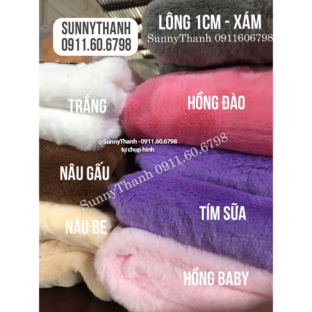 20cm*20cm [ Tóc doll THỎ ] vải lông nhung lông thú lông thỏ SunnyThanh