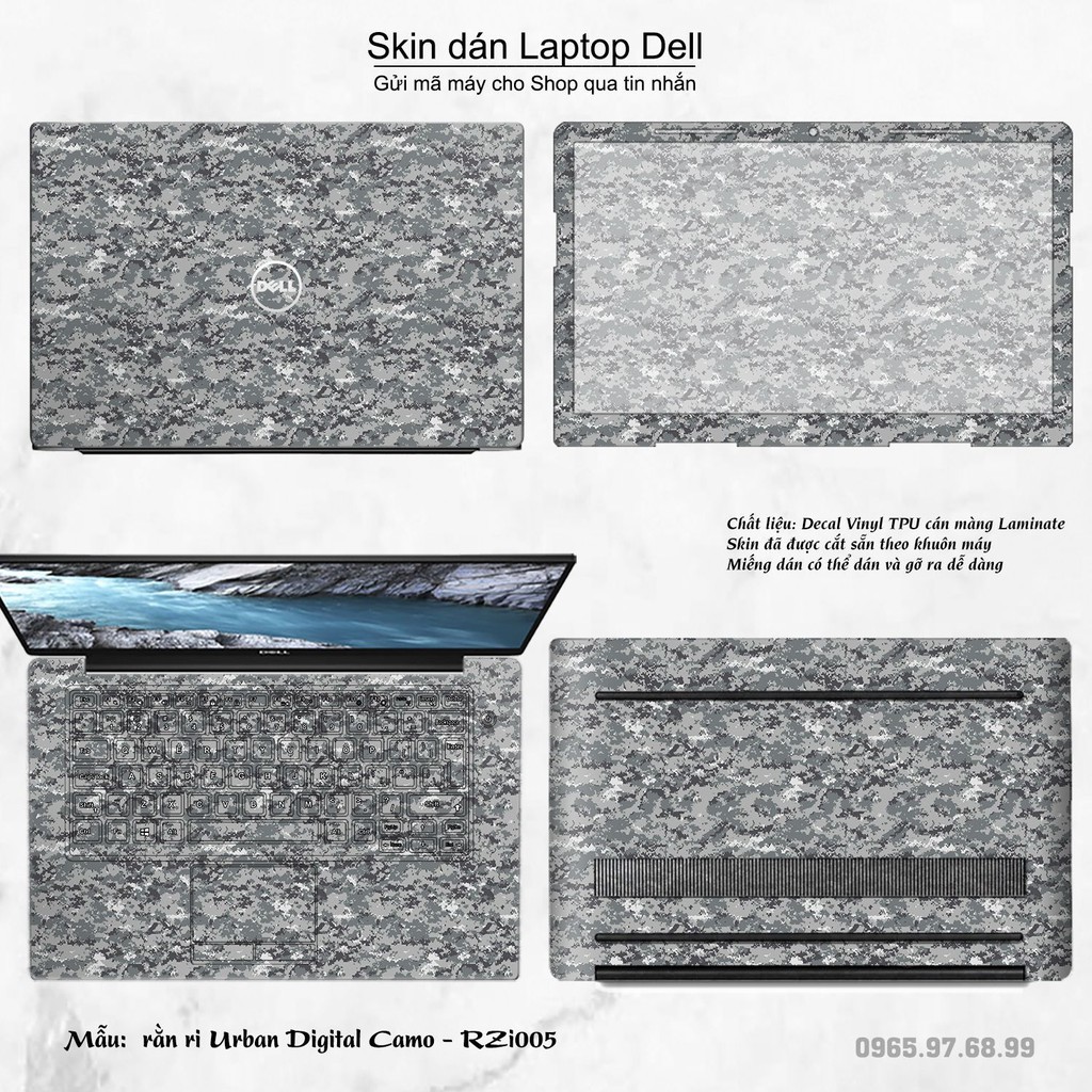 Skin dán Laptop Dell in hình rằn ri _nhiều mẫu 5 (inbox mã máy cho Shop)