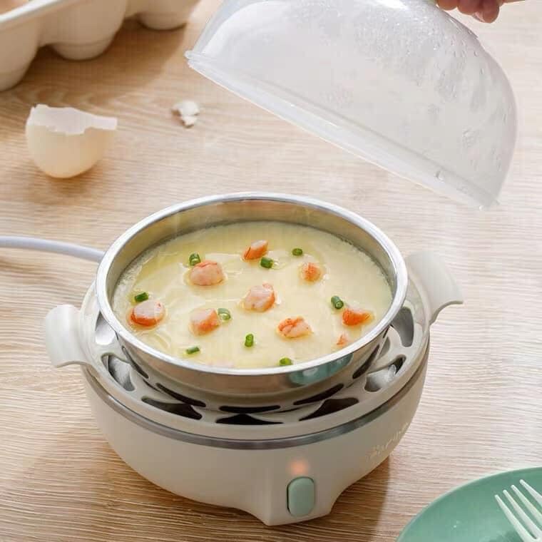 Máy Hấp Trứng Đa Năng 2 tầng mini Chính Hãng Bear ZDQ-B1401, 360w, hấp trứng, bánh bao, bánh bao, ngô, khoai