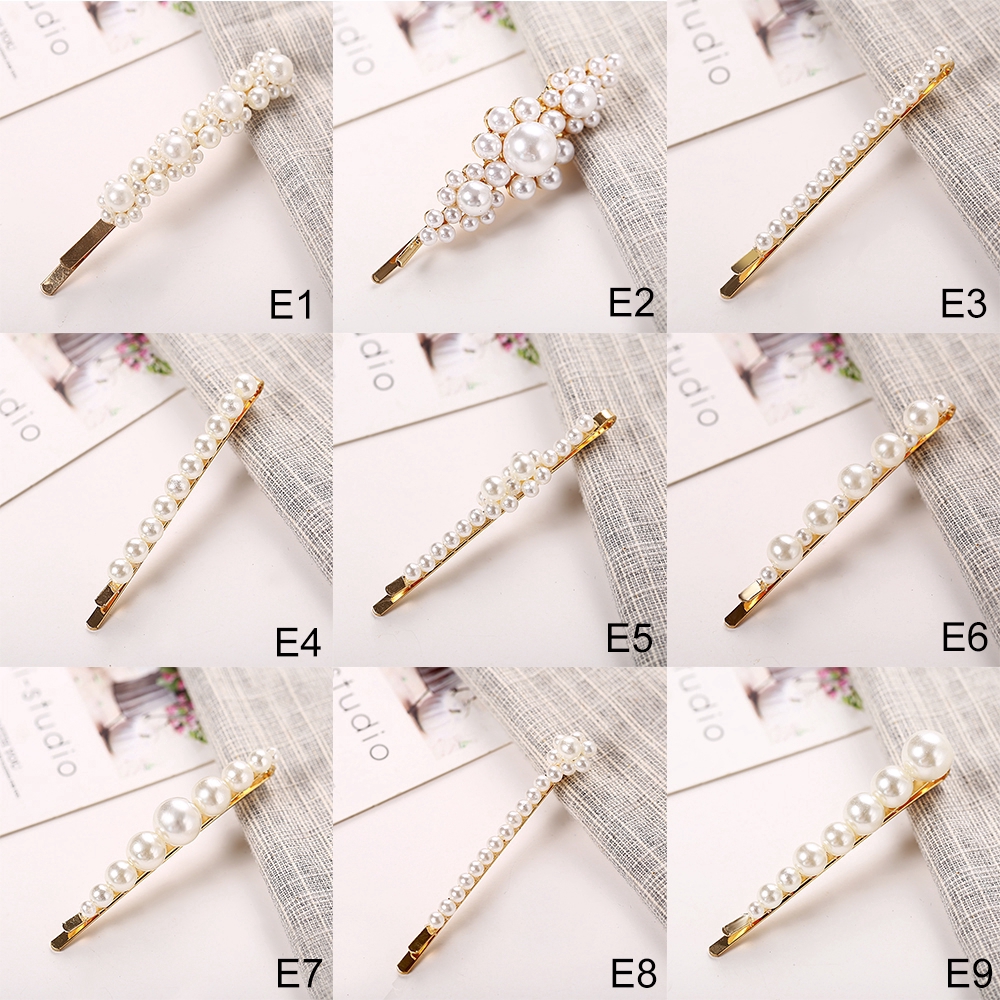 Kẹp tóc đính ngọc trai giả xinh xắn