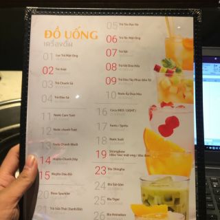 Bìa menu 2 trang A4