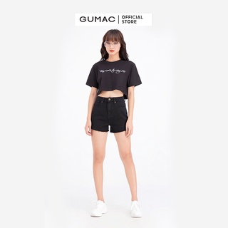 Áo croptop thêu chữ GUMAC ATB651