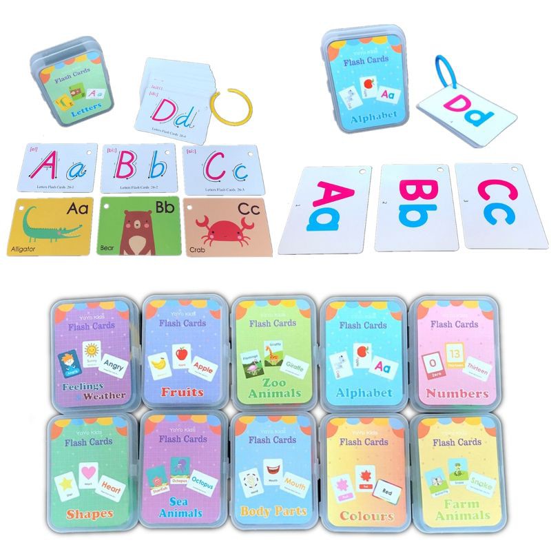 Thẻ học tiếng anh dành cho bé, Flash Cards Montessori 10 chủ đề thông dụng