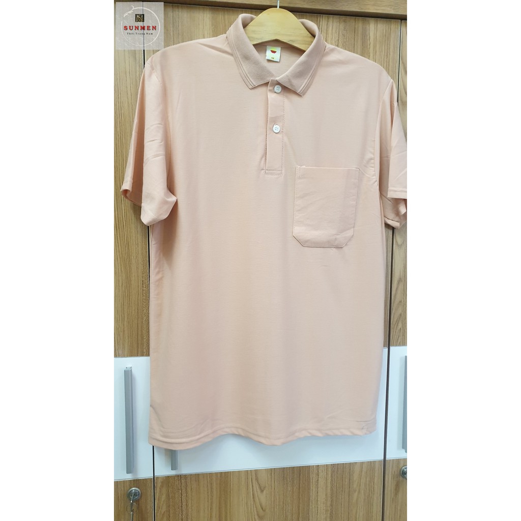 [HCM]Áo Thun Nam Có Túi Trung Niên Loại Trơn Cổ Bẻ From Rộng Tay Lỡ SUNMEN ATNTN001 Đủ Màu Size Từ 50 - 85kg | BigBuy360 - bigbuy360.vn