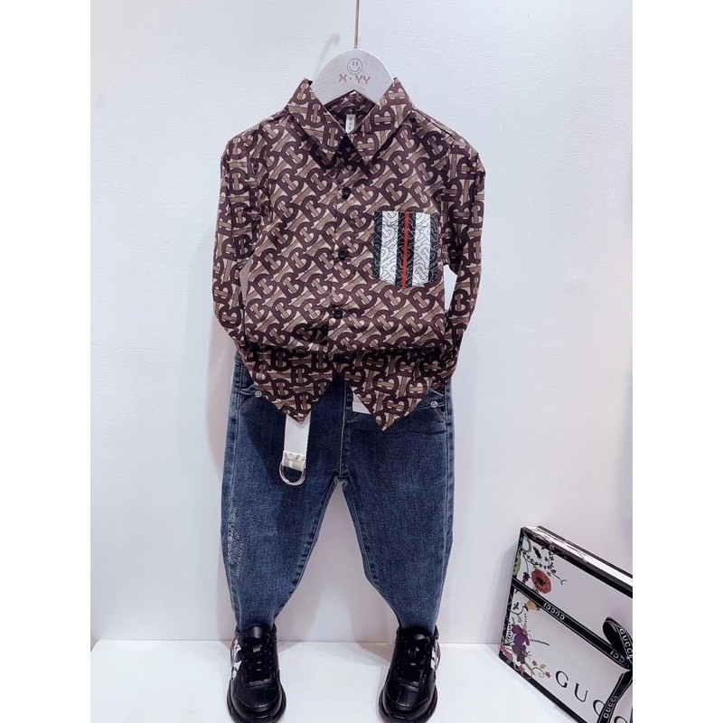 Áo sơ mi bé trai cao cấp