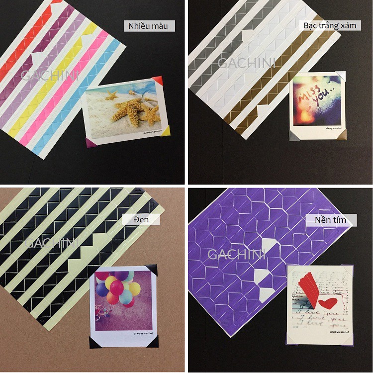 Sticker dán góc ảnh màu sắc STA002