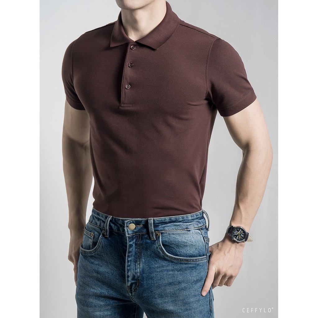 [FREESHIP] Polo nam trơn basic thời trang cao cấp CEFFYLO vải cotton mềm mịn | BigBuy360 - bigbuy360.vn