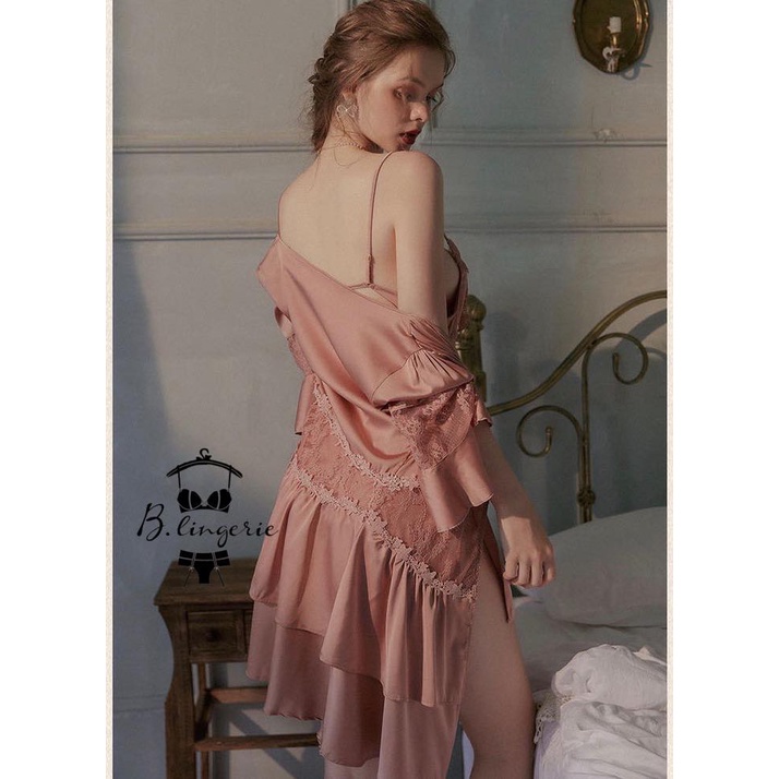 Áo Choàng Ren Hoa Cuốn Hút - B.Lingerie