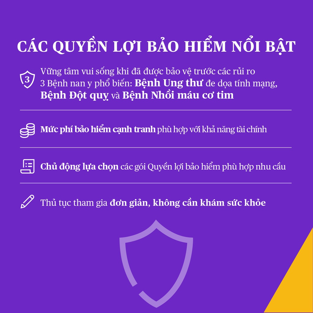 Chubb Life - Bảo Hiểm 3 Bệnh Nan Y Phổ Biến-Chubb Share-1 năm-Lựa Chọn Ưu Việt (Độ tuổi 18-30)