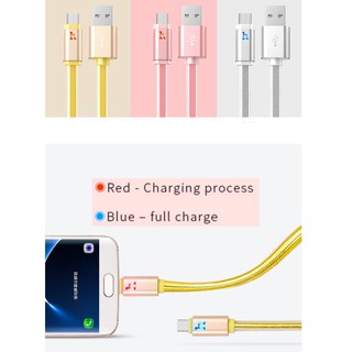 Cáp Hoco UPM12 Micro USB 1m2 Chống đứt gãy có Led