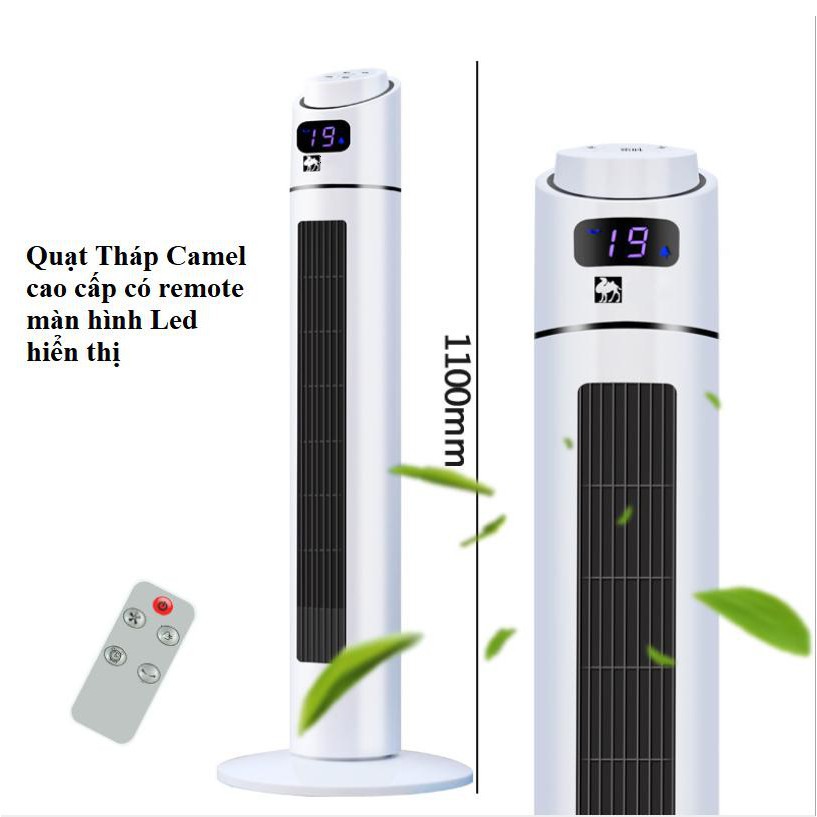 [Euro Quality] Quạt tháp Camel cao cấp 1,1m có remote | Euro Quality