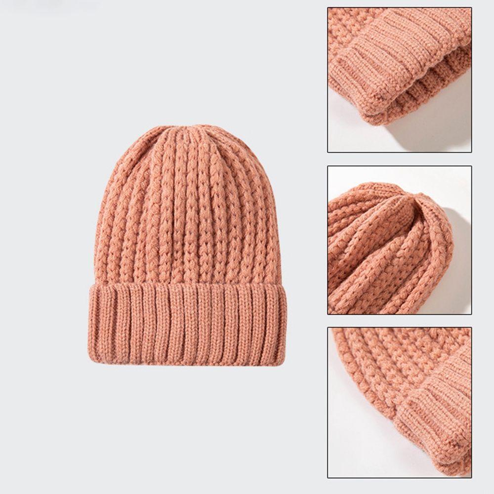 Mũ Len Beanie Màu Ngà Dễ Thương Thời Trang Mùa Đông Cho Nữ
