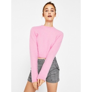 <CÓ SẴN> Croptop len lông thỏ