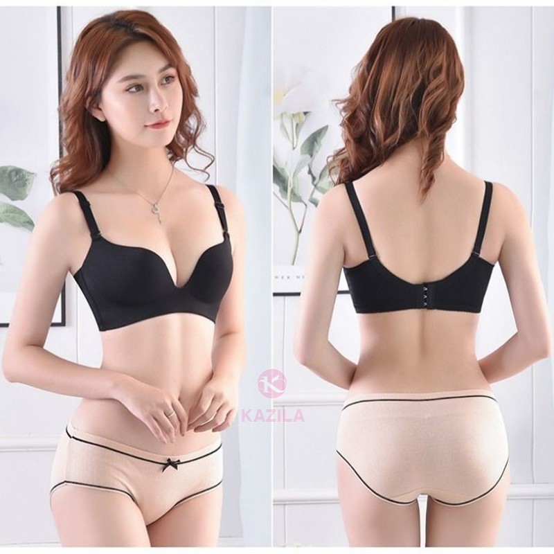 Quần lót nữ gân tăm gắn nơ dễ thương, quần chip nữ kiểu Nhật thoáng khí Kazila QLH2 | BigBuy360 - bigbuy360.vn
