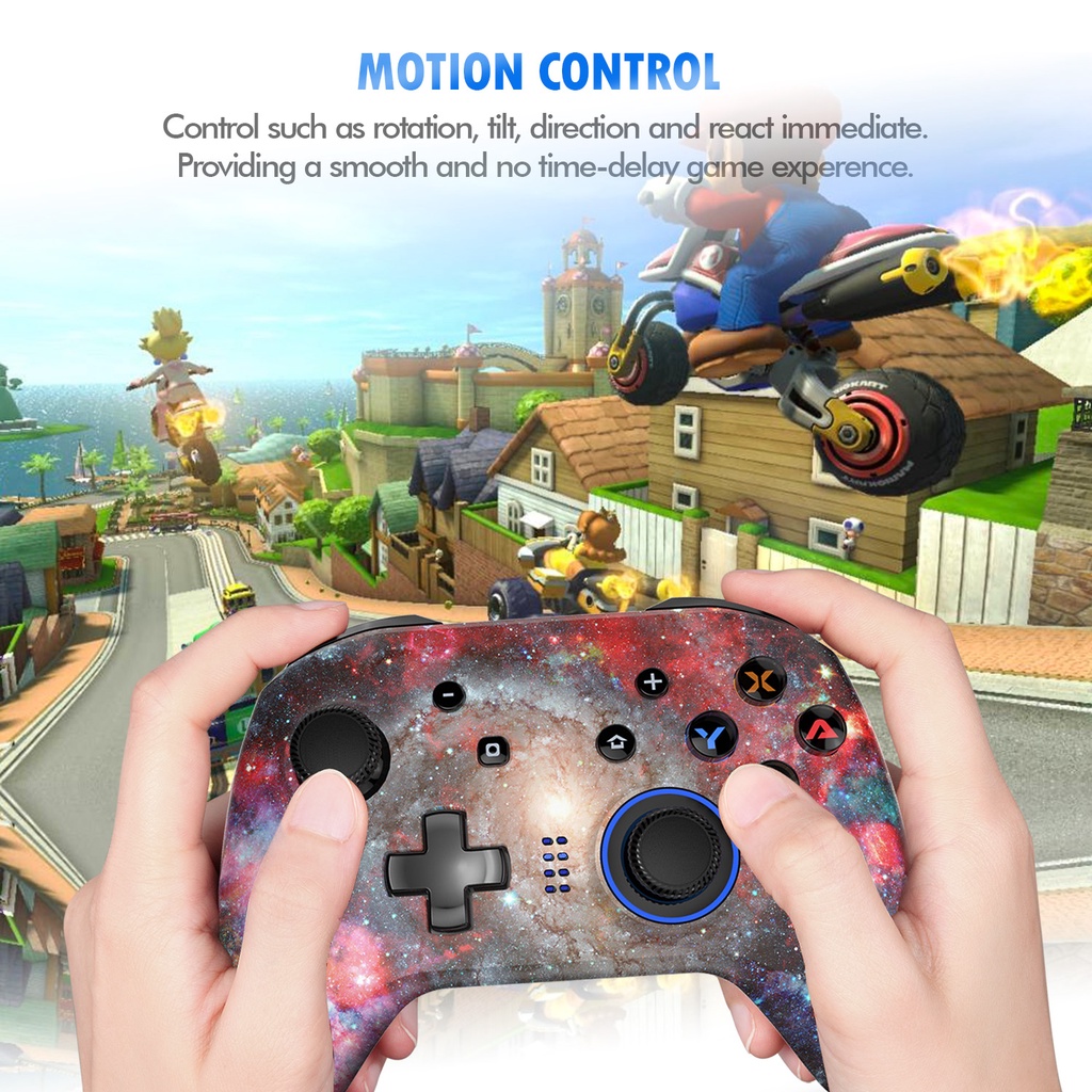 Easysmx Esm-4108 Kontroler Gamepad Wireless Turbo Combo Untuk Switch Windows Xp/10/7/8/8.1