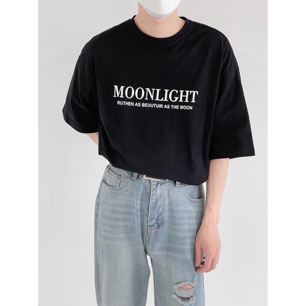 áo thun unisex tay lỡ moonlight