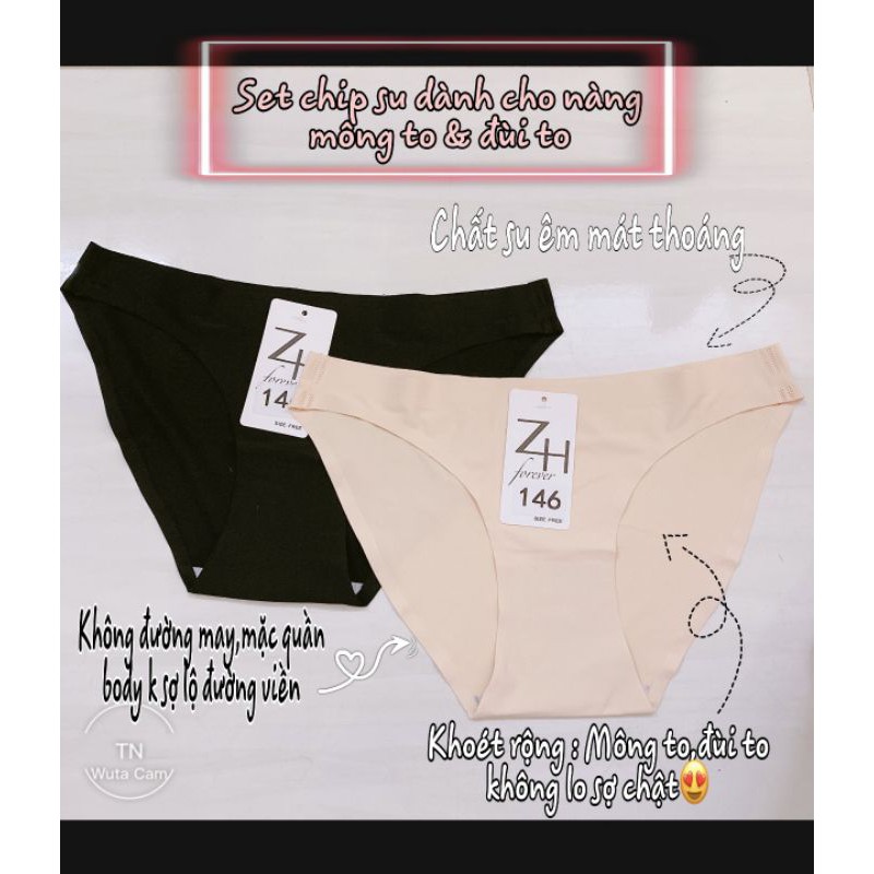 Set quần lót trơn ZH set 10 cái mẫu mới mã 146