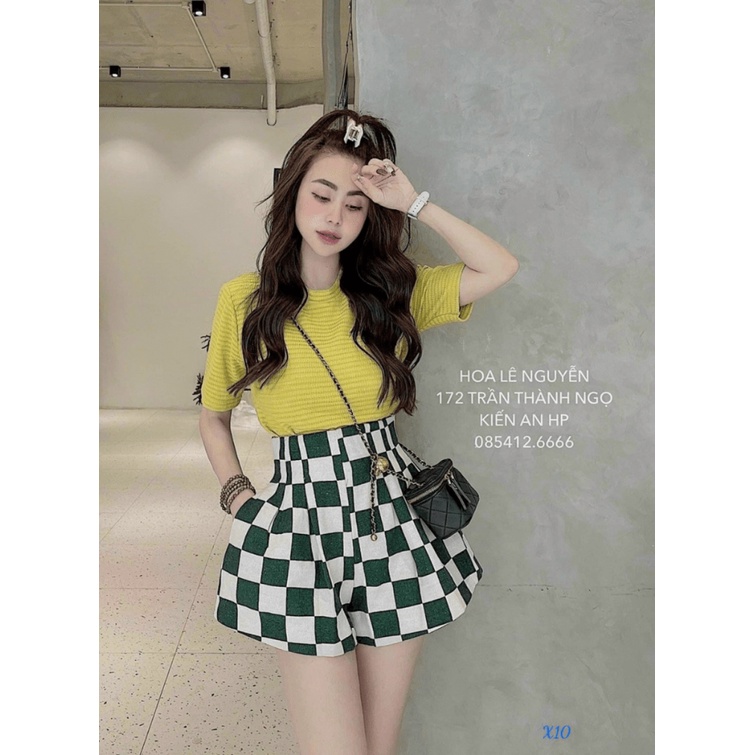 (Free Ship) SÉT ÁO GÂN ,QUẦN KATE BỐ VÔ CÙNG BASIC NHƯNG LẠI SANG CHẢNH UP h.h.p