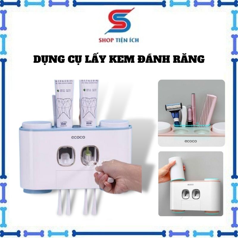 Bộ nhả kem đánh răng dụng cụ lấy kem đánh răng Ecoco thông minh-Shop Tiện Ích