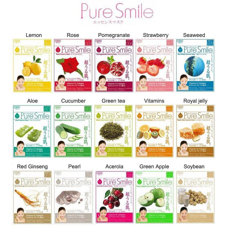 Mặt nạ Naris Nhật Bản Pure Smile 20ml/1 miếng