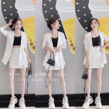 Set vest 3 món chân váy (còn đỏ)