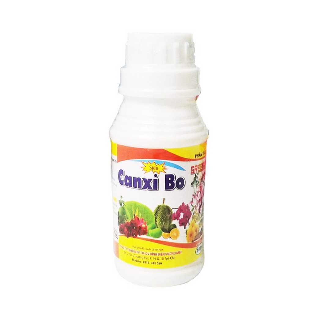Phân bón lá chống thối rễ, quăng lá, rụng trái, nứt trái Canxi Bo 100ml