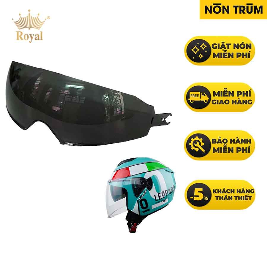 Kính thay thế cho mũ bảo hiểm Royal 3/4 M789 (dùng chung với kính ROC 07) được phân phối tại hệ thống Nón Trùm