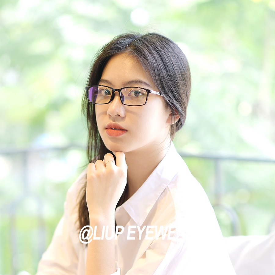 Gọng kính nam nữ mắt vuông dẻo nhỏ gọn Liup eyewear 212 có thể cắt cận, loạn