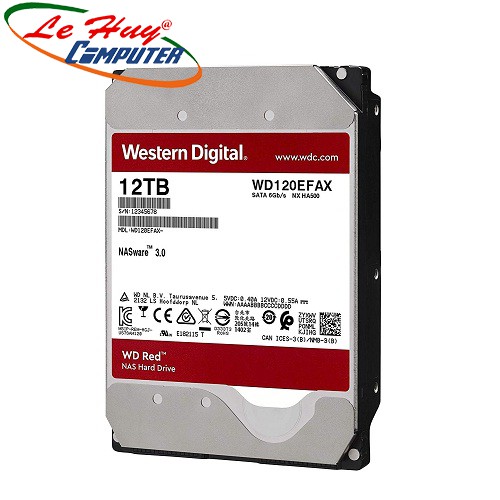 Ổ cứng HDD Western Red Plus 12TB 3.5inch SATA 3 WD120EFAX | BigBuy360 - bigbuy360.vn
