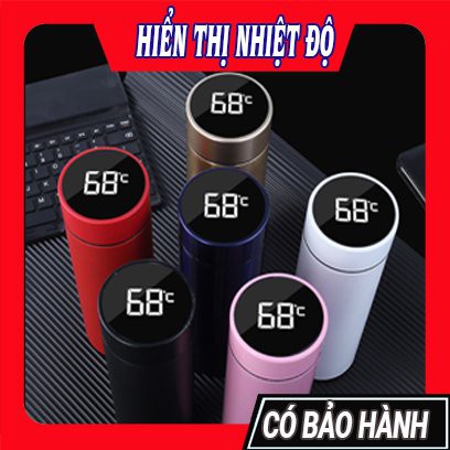 Bình giữ nhiệt inox hiển thị nhiệt độ 500ml cao cấp - Chất liệu cao cấp an toàn - Giữ nhiệt tốt