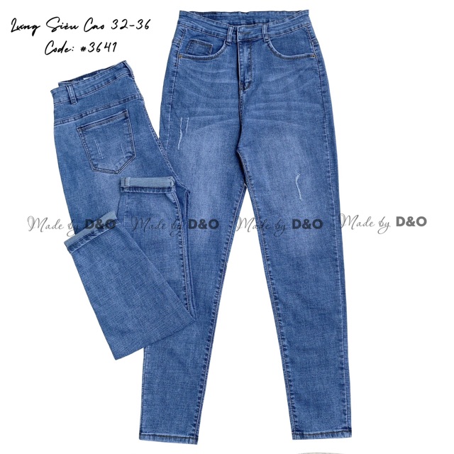 [Size 32-36] Quần Jeans Nữ Đủ Màu Lưng Siêu Cao - Co Giãn Mạnh