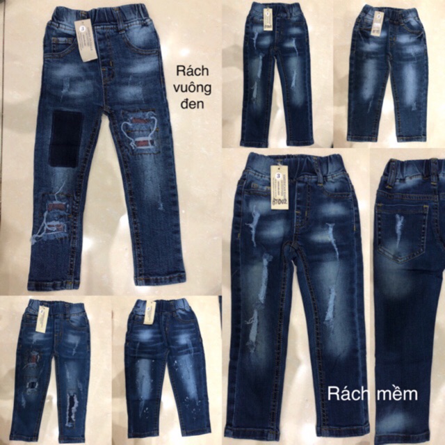 Quần Jeans dài bé trai 10kg -20kg tổng hợp