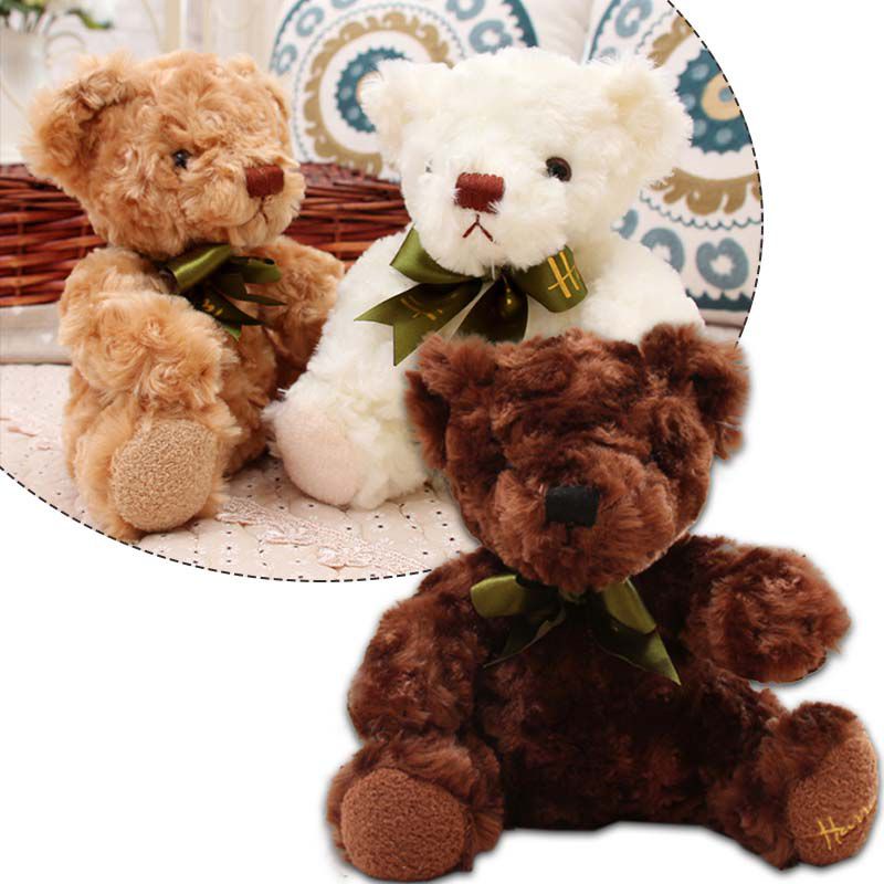 Gấu Teddy Nhồi Bông 20cm Dễ Thương Dùng Làm Quà Tặng Giáng Sinh / Sinh Nhật
