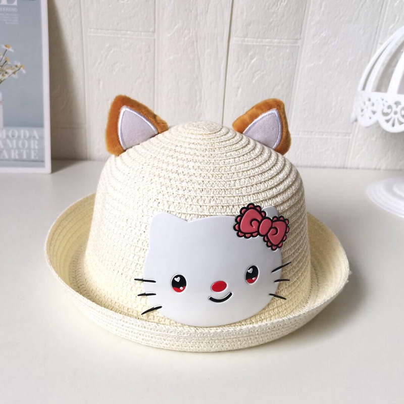 Nón Cối Chống Nắng Đi Biển In Họa Tiết Mèo Sanrio Hello Kitty Dễ Thương Cho Bé TY3 TY3