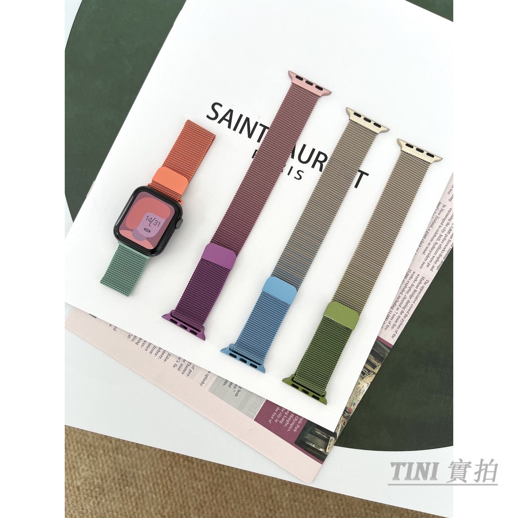For iWatch Series 8 7 6 5 4 3 2 SE S8 Fine Mesh Magnetic Strap Stainless Steel Milanese Strap 49mm 38mm 40mm 41mm 42mm 44mm 45mm iwatch Strap