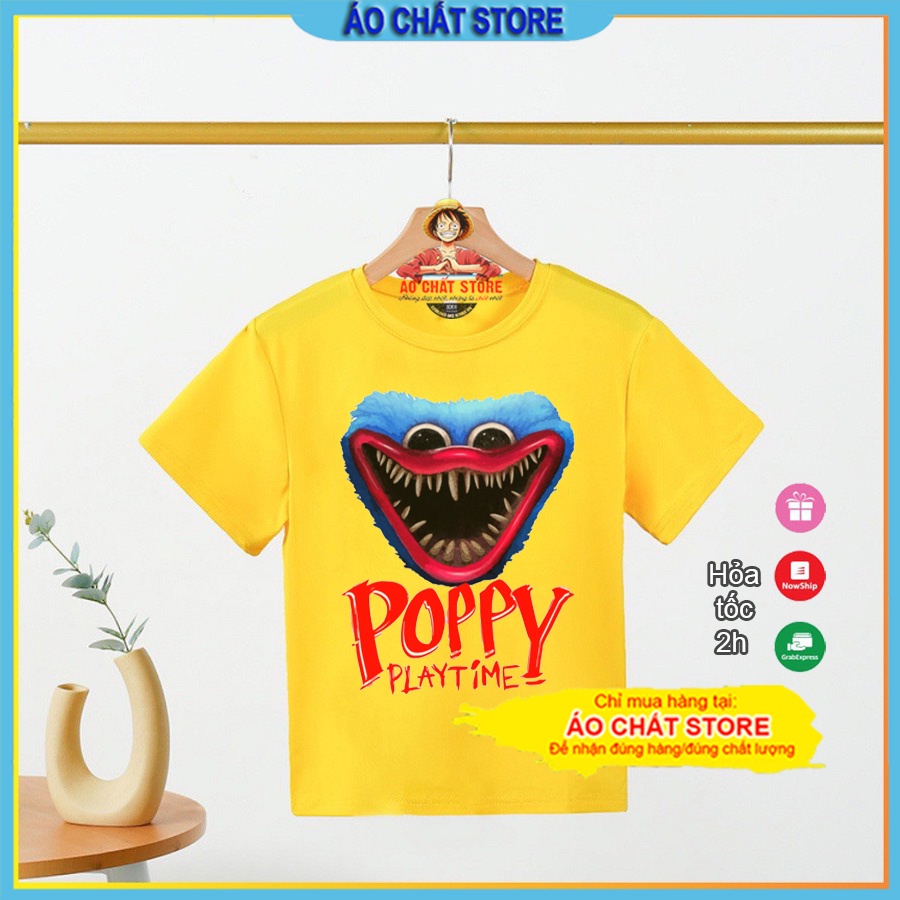 Áo Thun Trẻ Em In Poppy Playtime Huggy Wuggy Dễ Thương Cho Bé Trai Bé Gái PP14 | Áo Chất Store