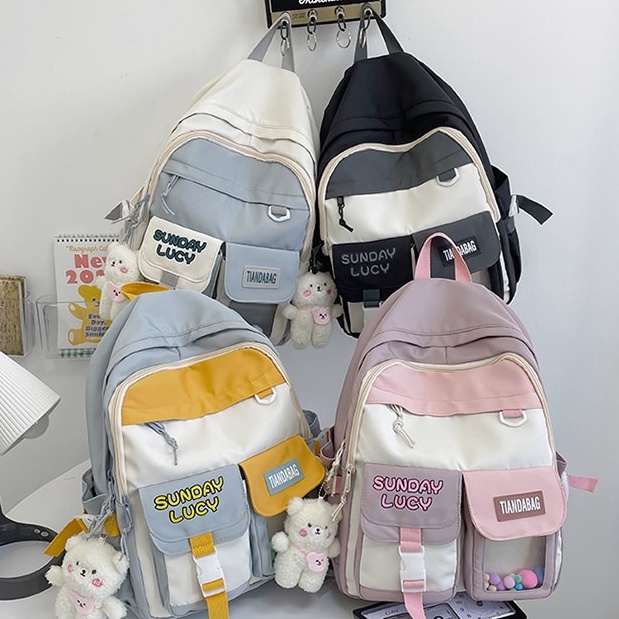 Balo Nữ Sinh Hàn Quốc TTF150 Balo Nam Nữ Học Sinh Đi Học Đi Chơi Cao Cấp Thời Trang Hàn Quốc