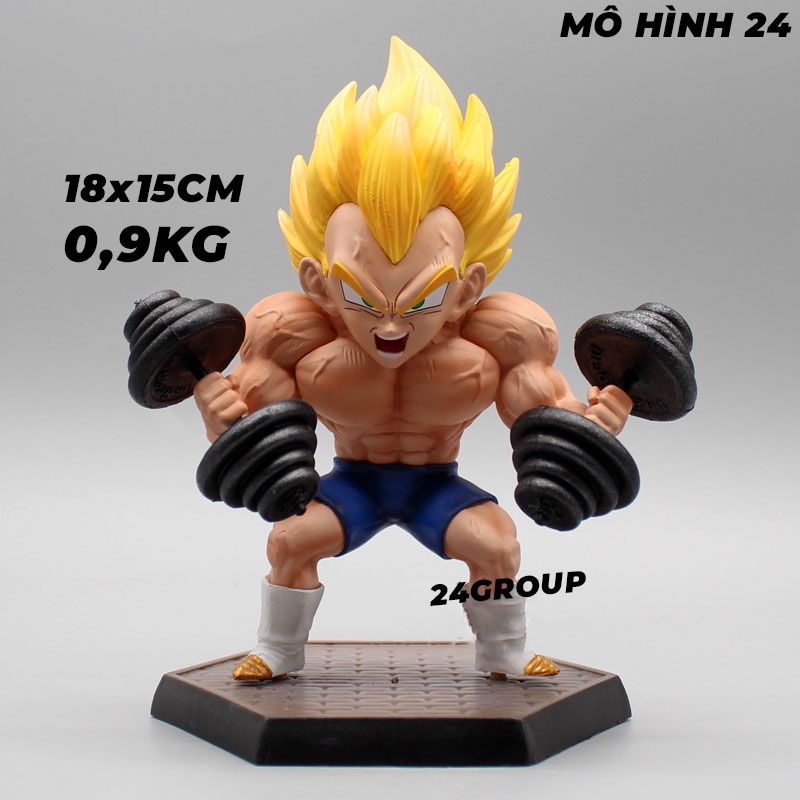 Mô hình tượng nhân vật CAO CẤP VEGETA tập tạ Kích cỡ to hàng đẹp CADIC tập gym figure dragonball dragon ball