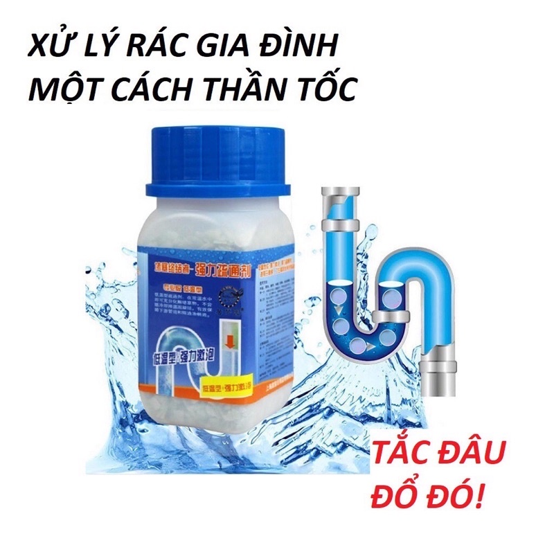 Bột thông cống, bồn cầu, đường ống, Lavabo cực mạnh thần thánh thế hệ mới - Thông tắc bồn cầu, bồn rửa mặt, rửa bát.