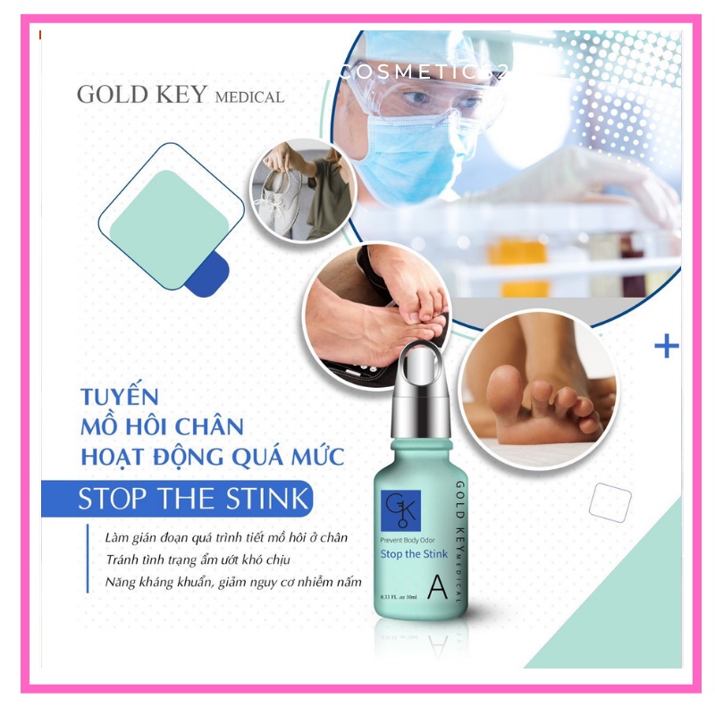Tinh chất khử mùi hôi nách ngăn mùi cơ thể GOLD KEY STOP THE STINK 10ml