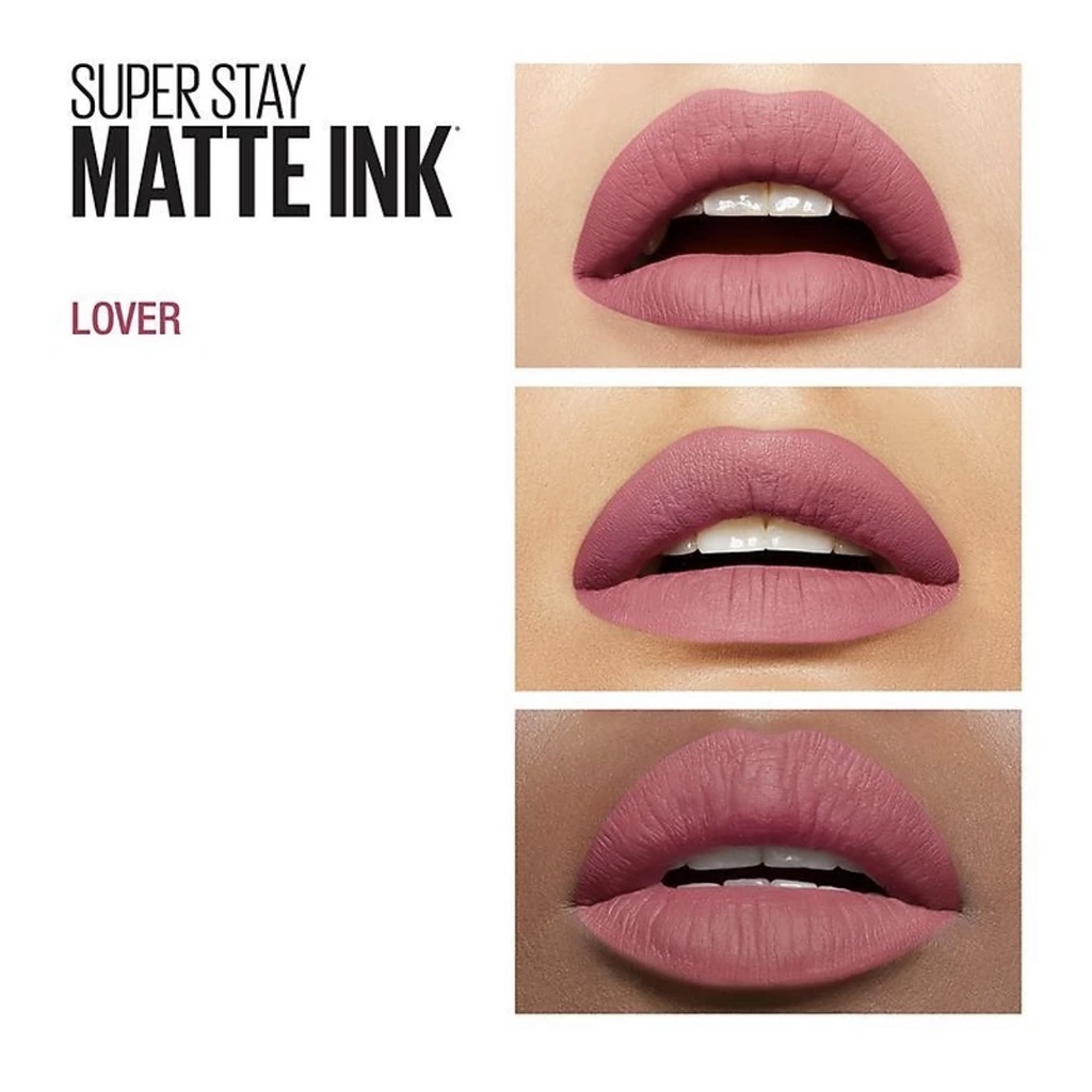 Son Kem Chuẩn Lì Giữ Màu 16h Super Stay Matte Ink Maybelline NewYork 5ml các màu:15,20,25,30,155,175,320,325,330,335,340