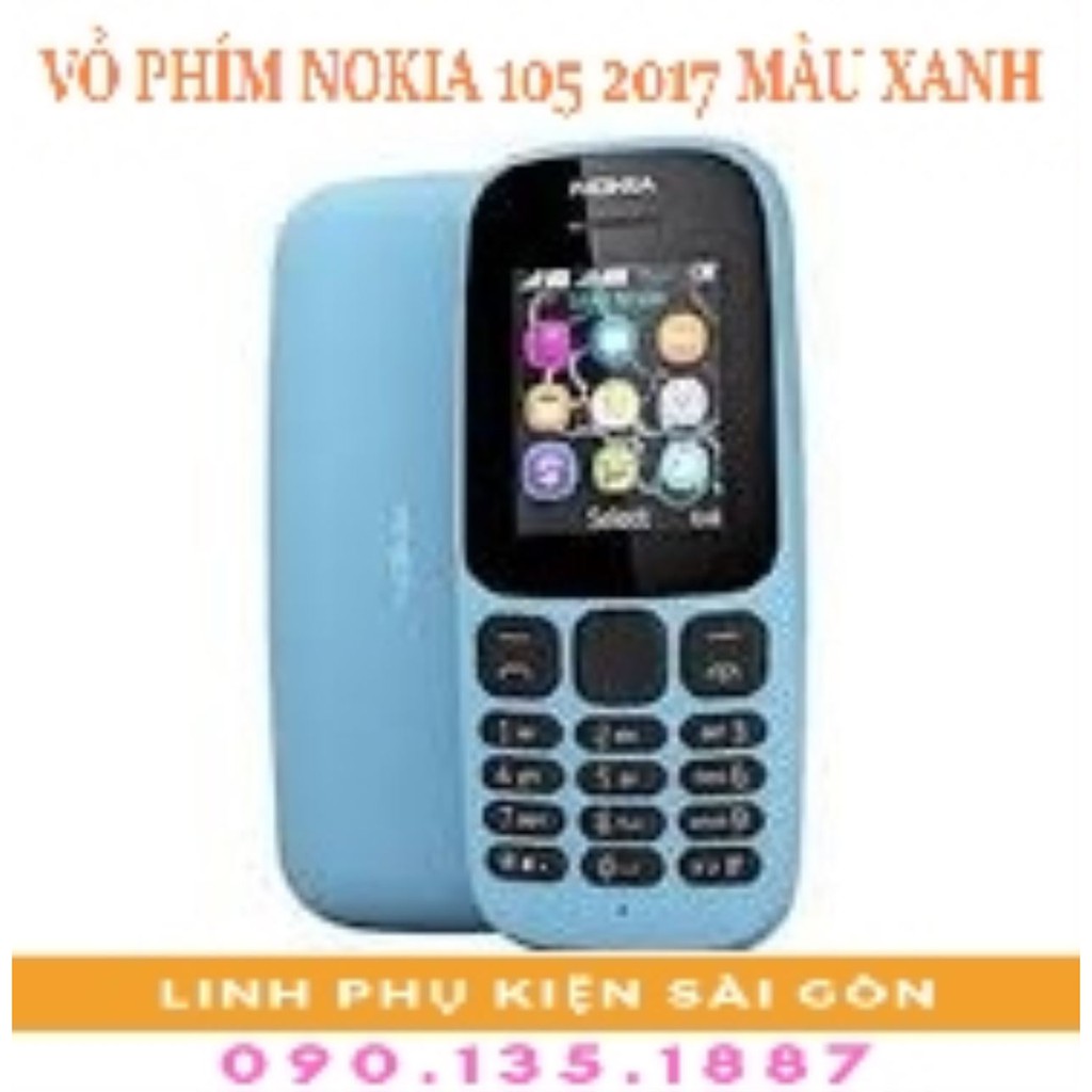 VỎ PHÍM NOKIA 105 2017 MÀU XANH