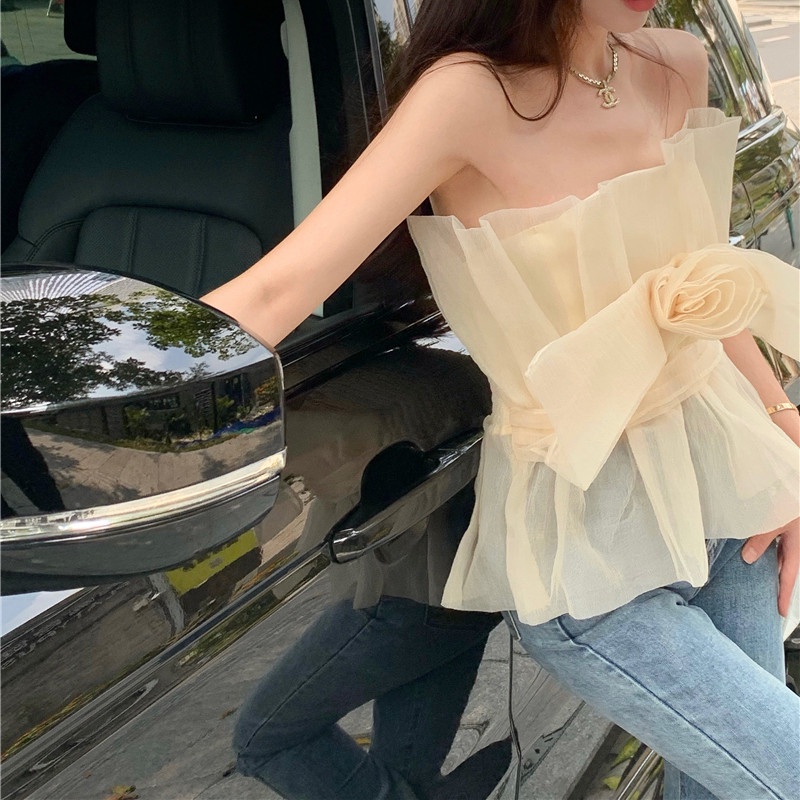 Áo Ống In Hoa Nhỏ Thời Trang Quyến Rũ