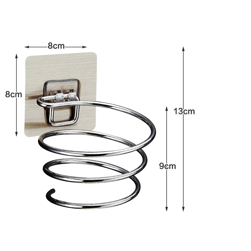 Kệ Để Máy Sấy Tóc Inox Dán Tường, Giá Đỡ Máy Sấy Tóc Tiện Lợi