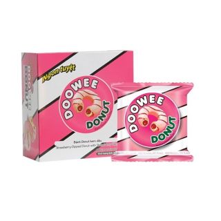 Hộp 10 Chiếc Bánh Doowe Donut Vị Dâu 300gr