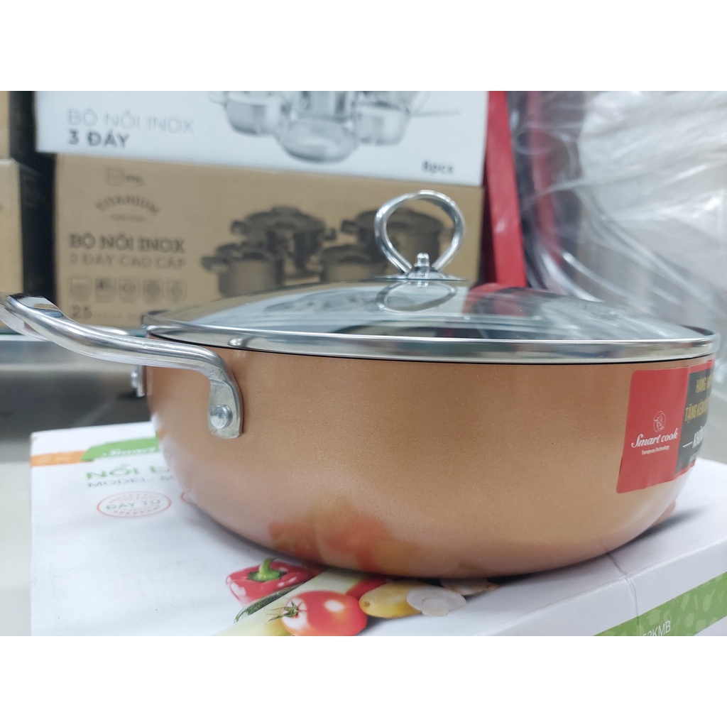 Nồi lẩu chống dính vân đá Smartcook SM-5552KMB size 26cm
