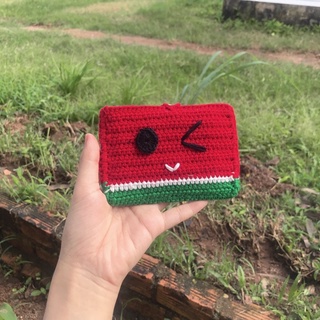 Ví len dưa hấu móc thủ công 🍉 Ảnh thật
