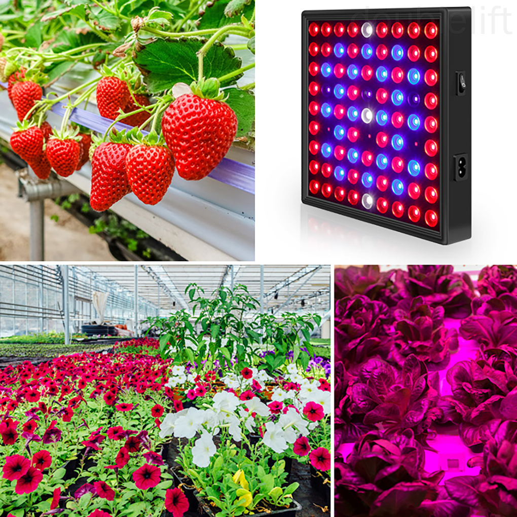 LED Grow Light Full Spectrum Panel Growing Lamp for Indoor Flower Plant Vegetable US Plug doublelift store